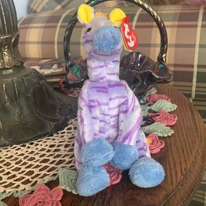 Ty Original Beanie Babies lavender purple Zebra